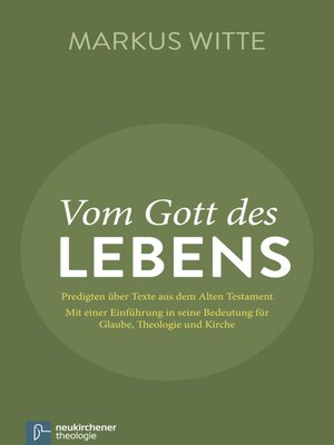 cover image of Vom Gott des Lebens